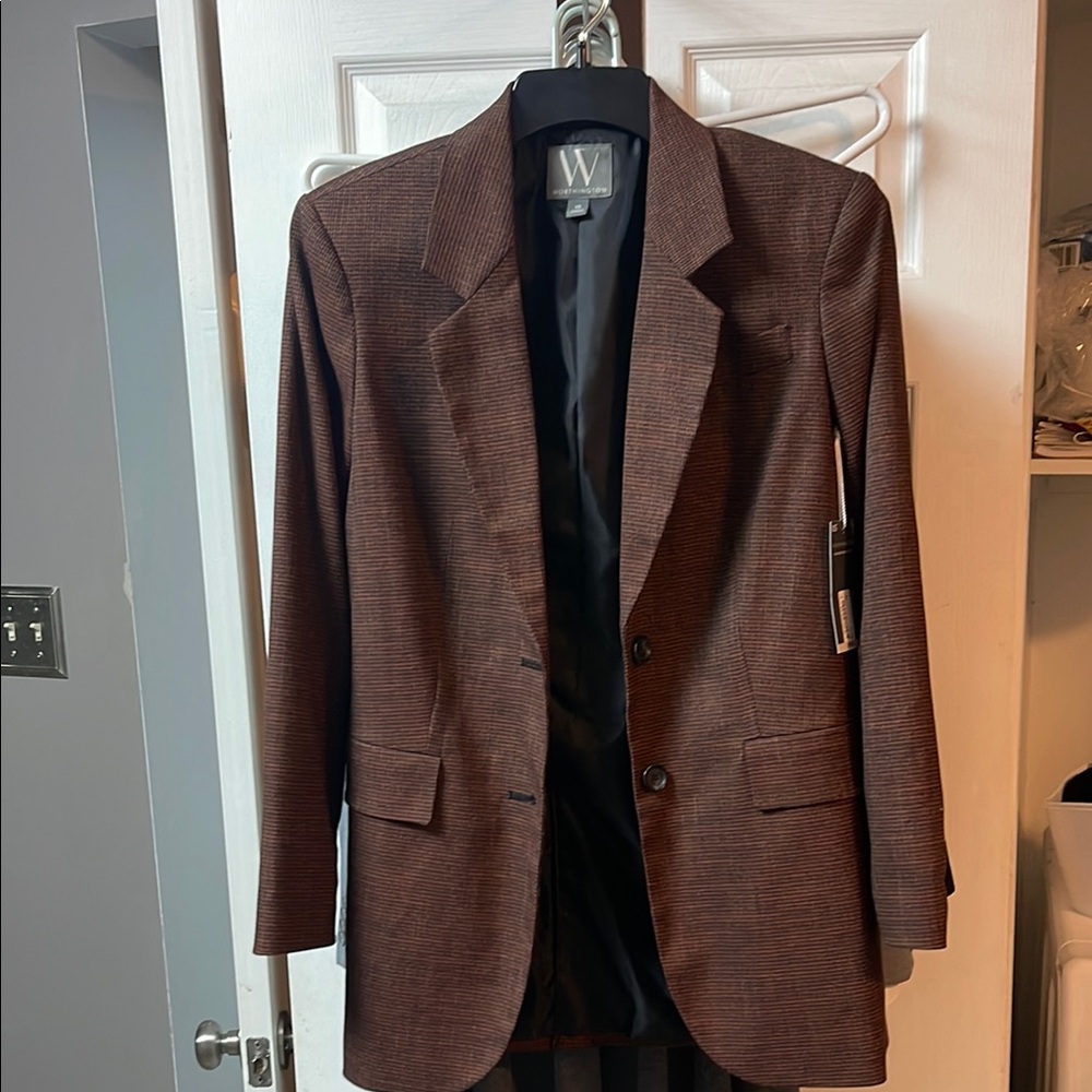 Rust black Blazer for Women